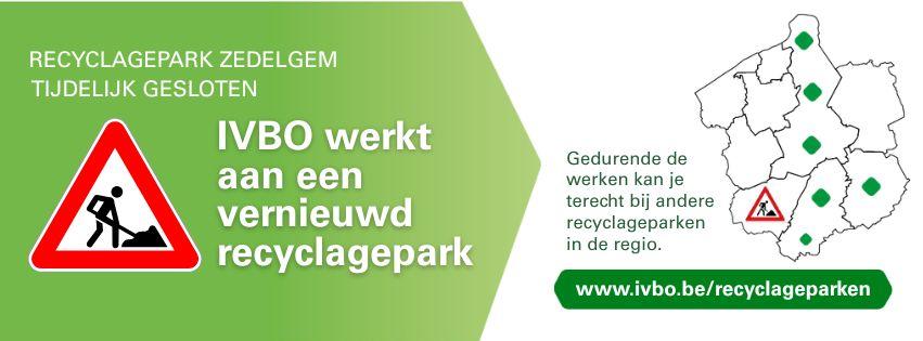 Recyclagepark tijdelijk gesloten - IVBO werkt aan een vernieuwd recyclagepark