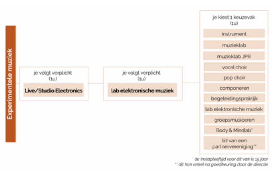 Schema: Derde graad muziek - optie experimentele muziek