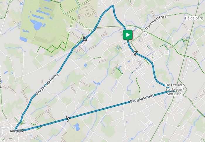 Kaartje met parcours