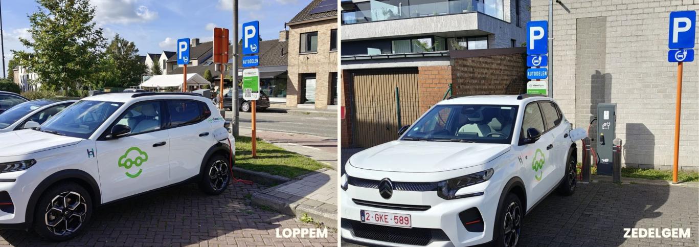 nieuwe deelwagen in Loppem en in Zedelgem