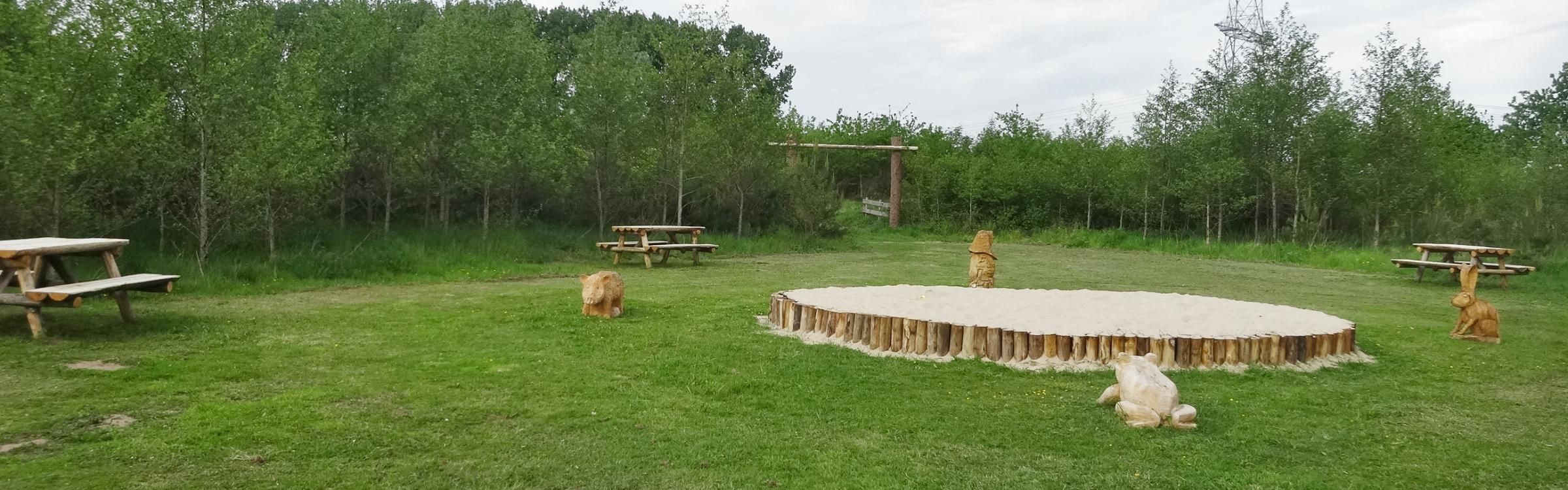 De nieuwe speelzone in Vloethemveld is bijna klaar voor gebruik.