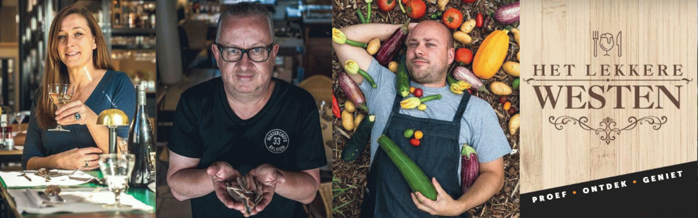 Mensen steken hun handen uit voor de campagne 'Het Lekkere Westen'.