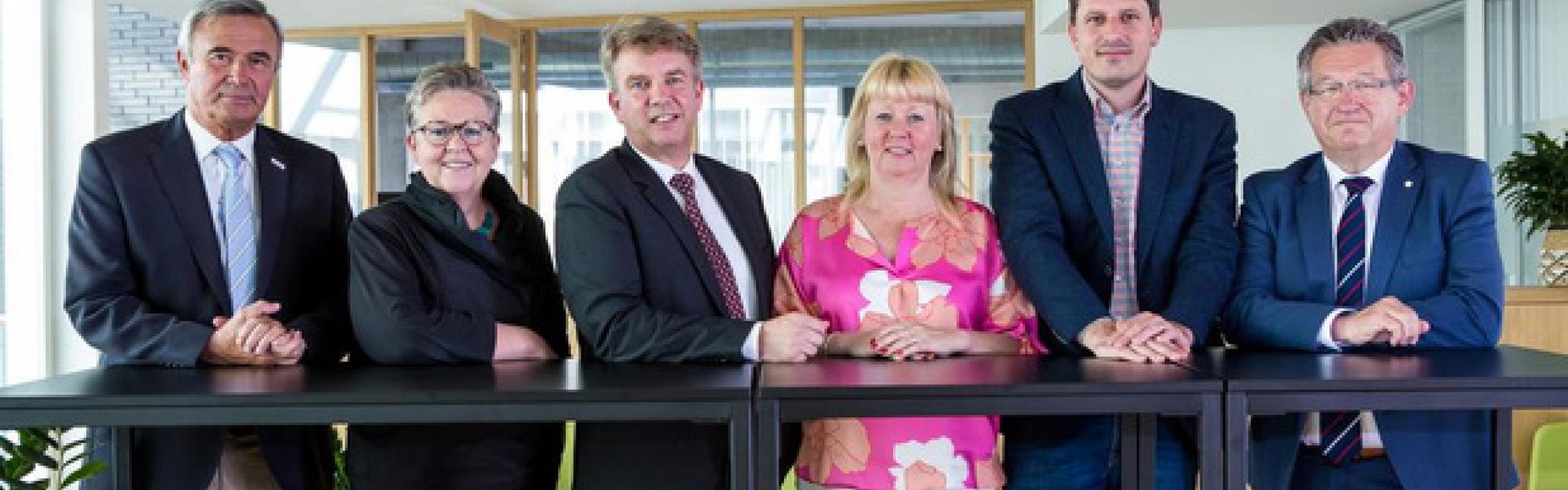 Burgemeesters van Zedelgem en randgemeenten bij het project van Ventilus.