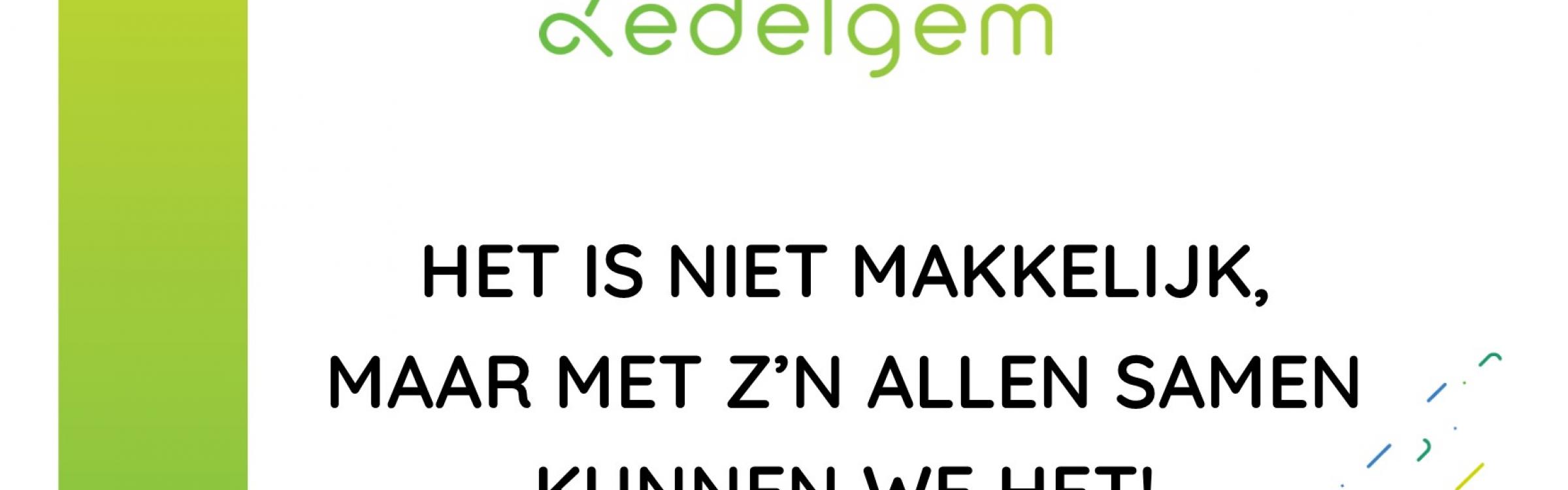 De gemeente Zedelgem met een boodschap voor haar inwoners.