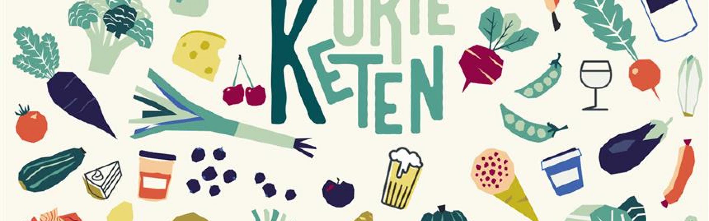 Afbeelding van de week van de korte keten. Het staat vol met eten en drinken
