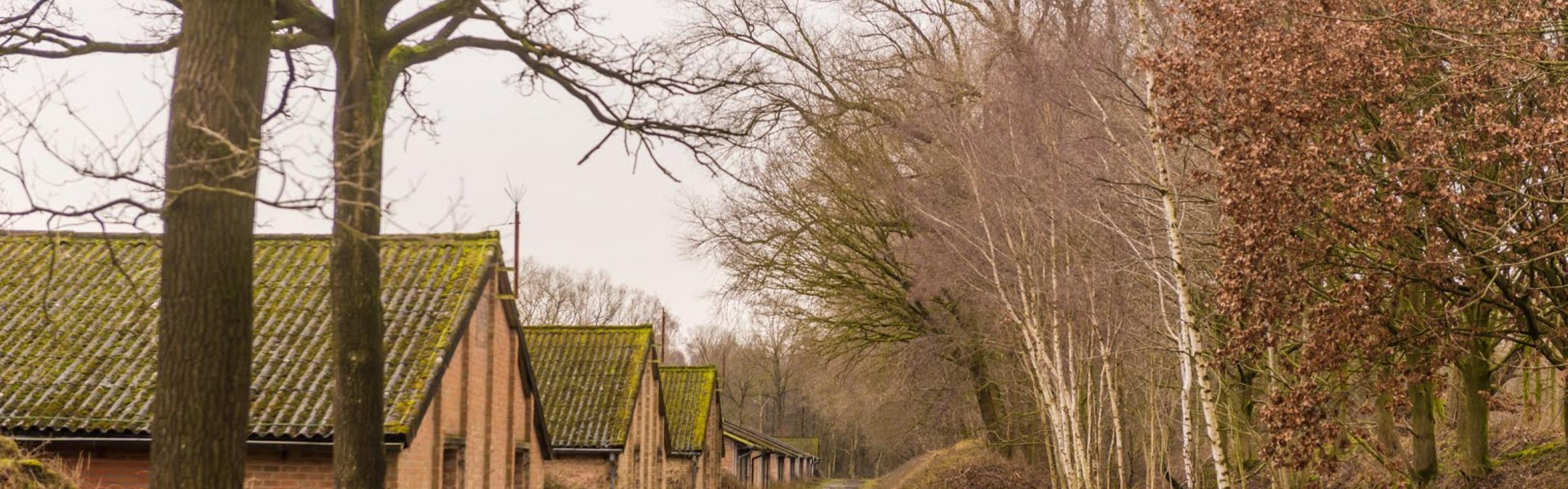 De sites op het vloethemveld op een herfstige dag.