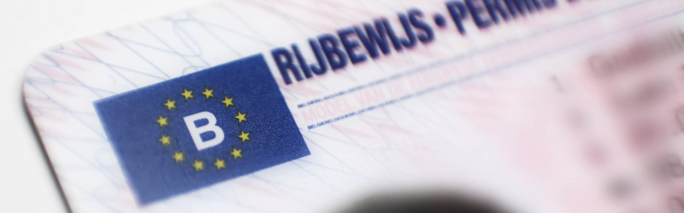 Afbeelding van een Belgisch rijbewijs.