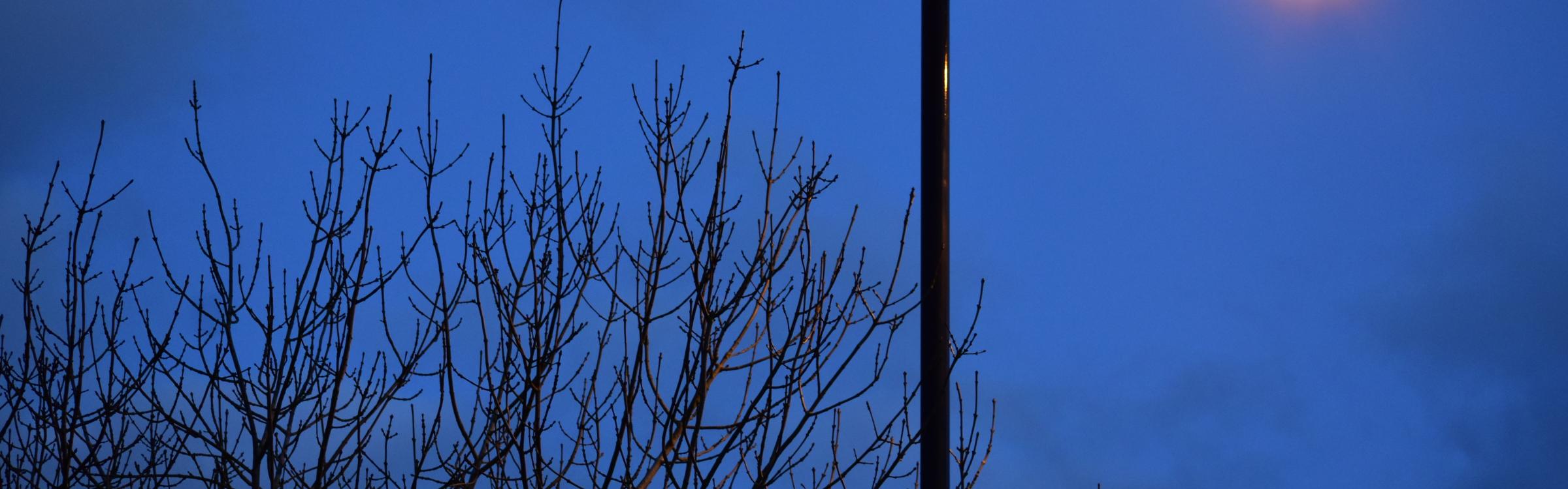 Straatlicht langs de openbare weg