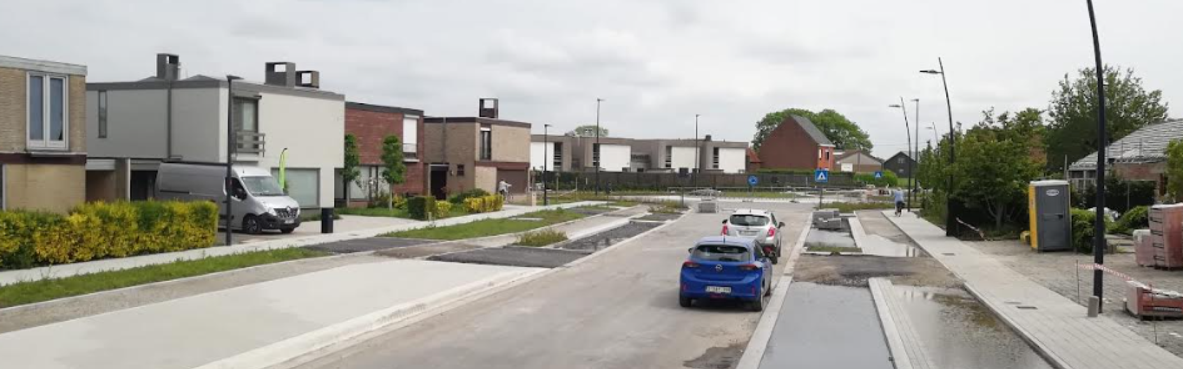 Foto van de werken aan de Groenestraat