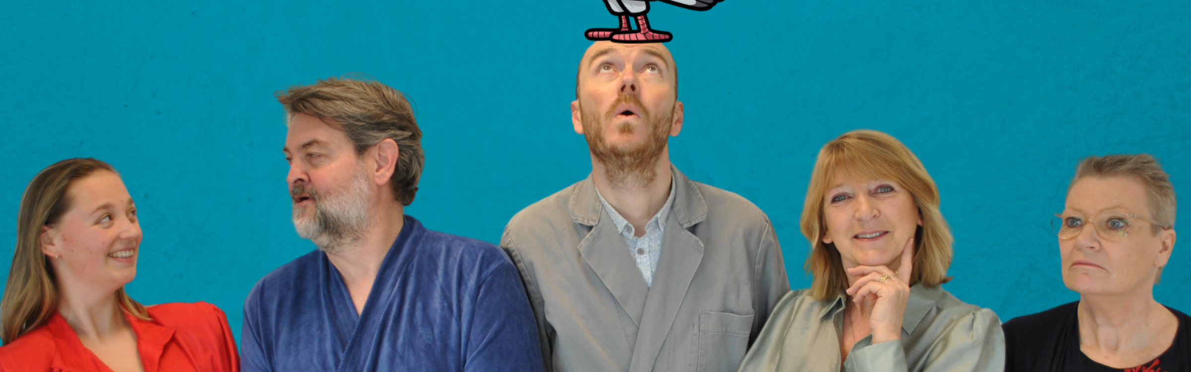 Affiche toneelvoorstelling 'Van kwaad naar erger' van Het Zingend Vuurgeboomte