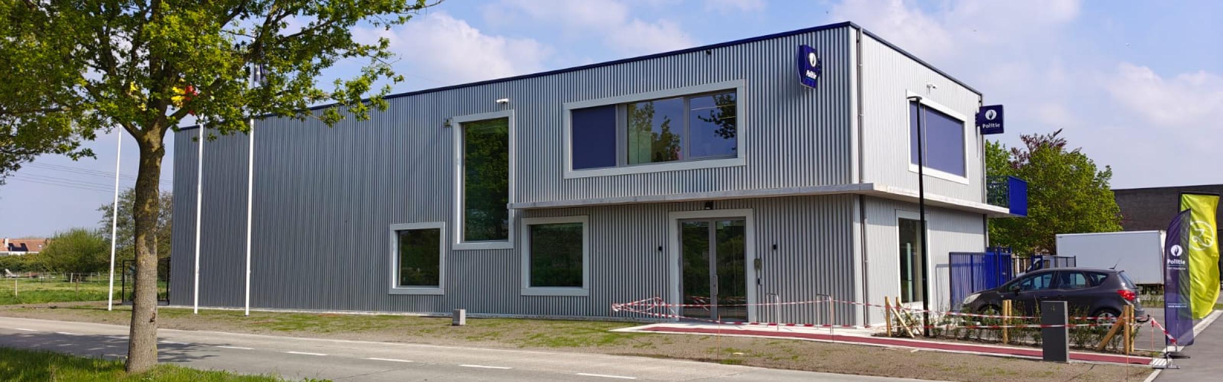 Nieuw politiegebouw langs de Diksmuidse Heirweg in Zedelgem
