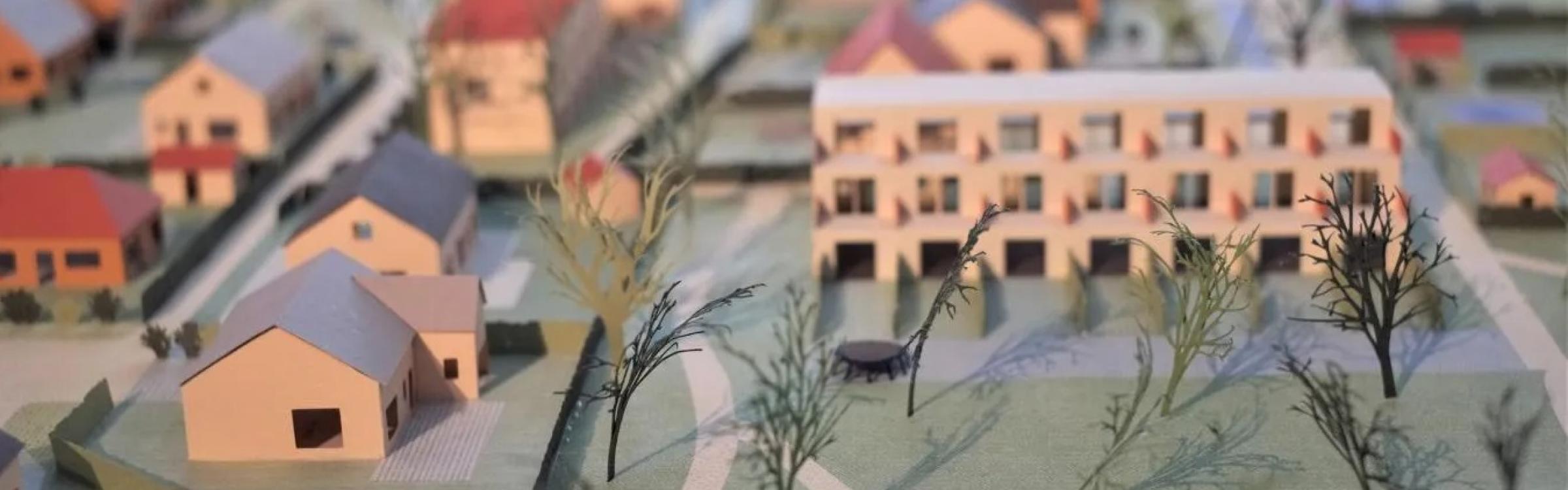 Maquette van een dorpskern