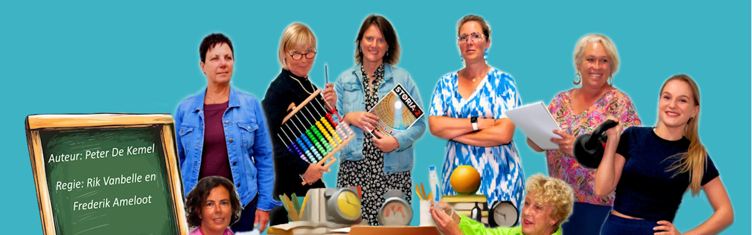 Affiche toneelvoorstelling Vrouweneiland
