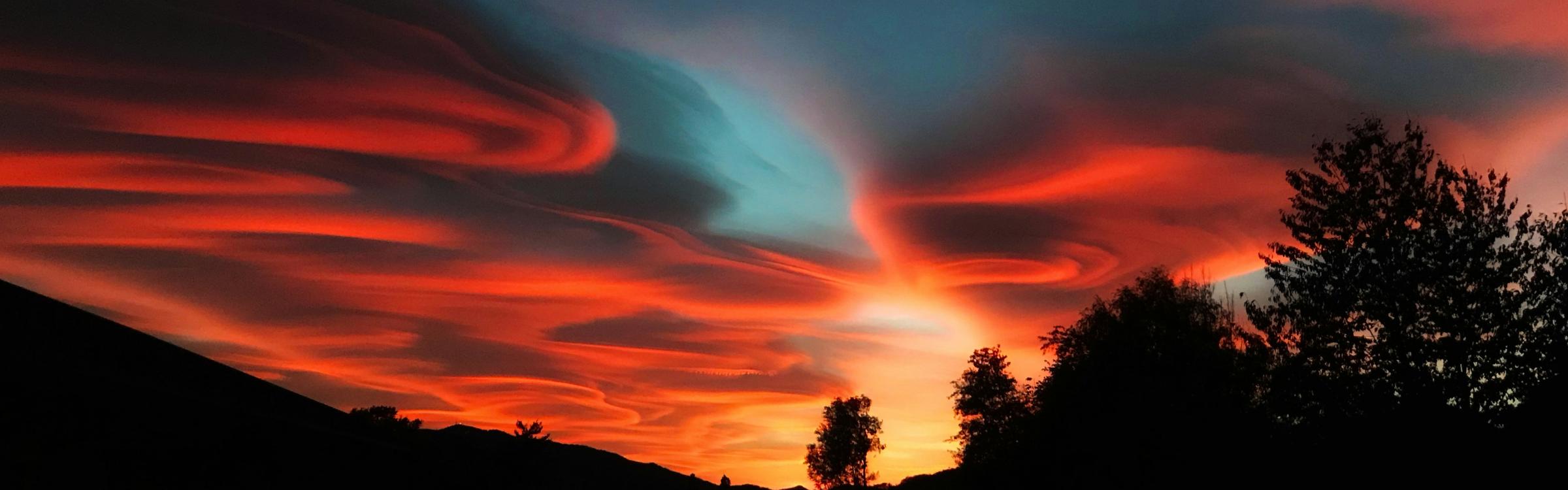 Kleurrijke zonsondergang