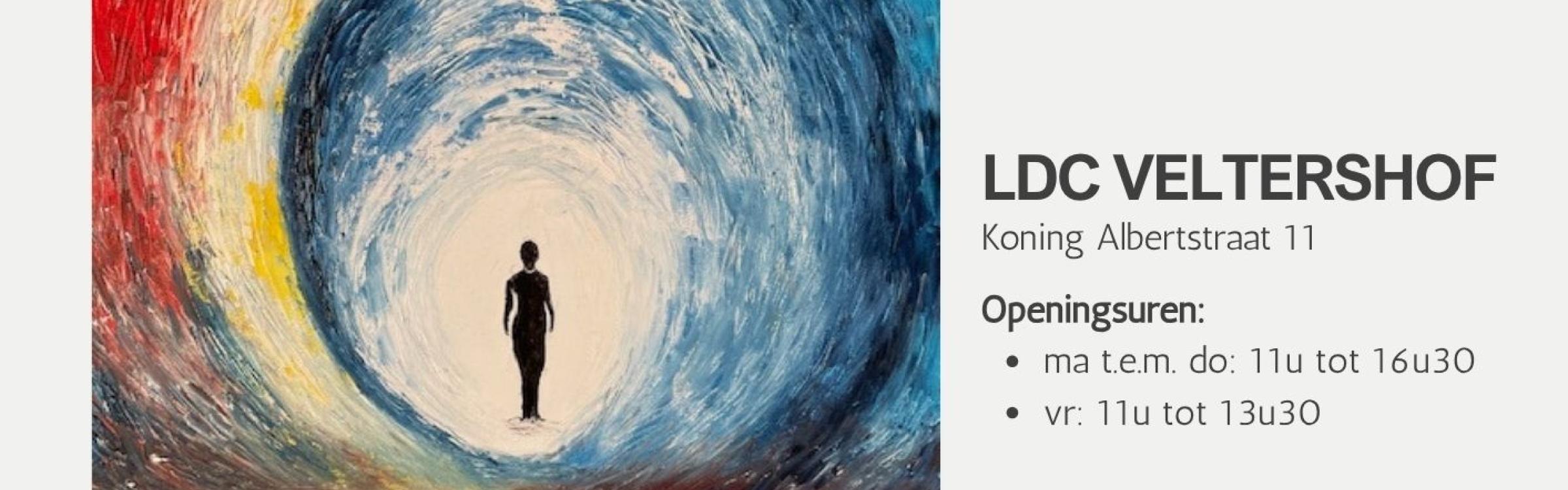 foto van flyer tentoonstelling Johan Devogelaere