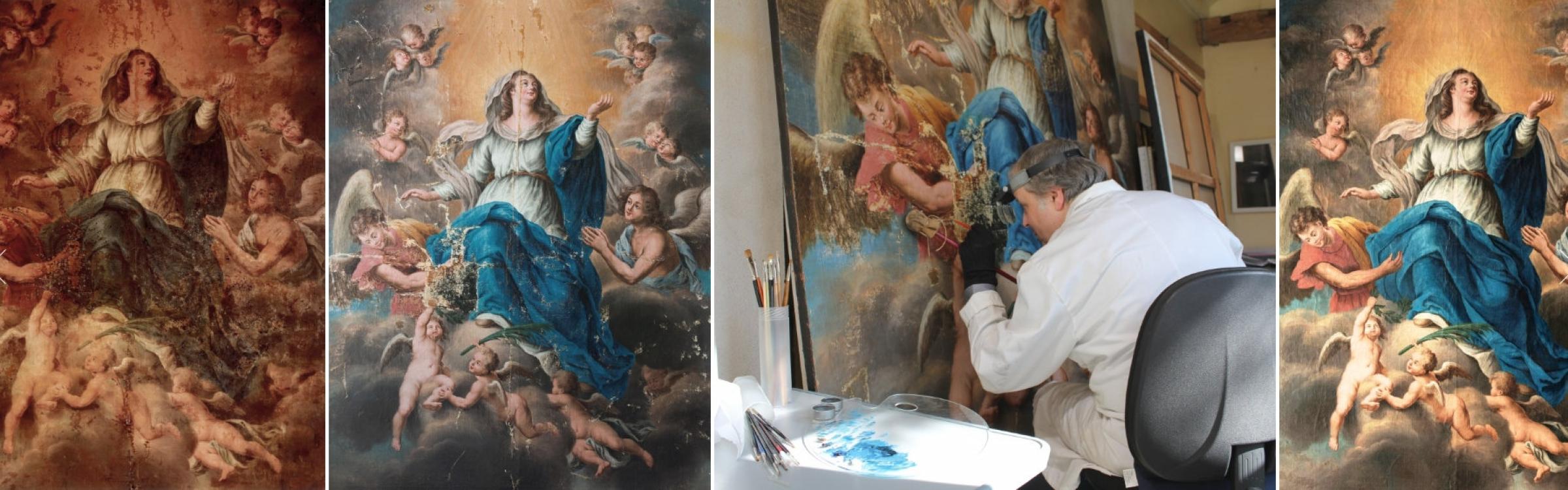 Kunstrestauratie in atelier Kerat