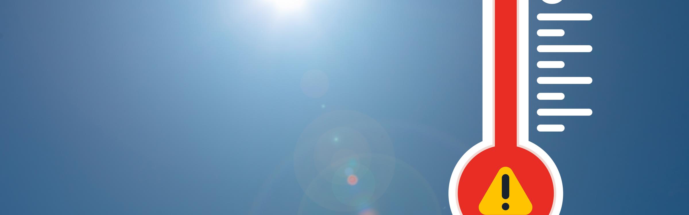 thermometer toont kritieke waarden bij hittegolf