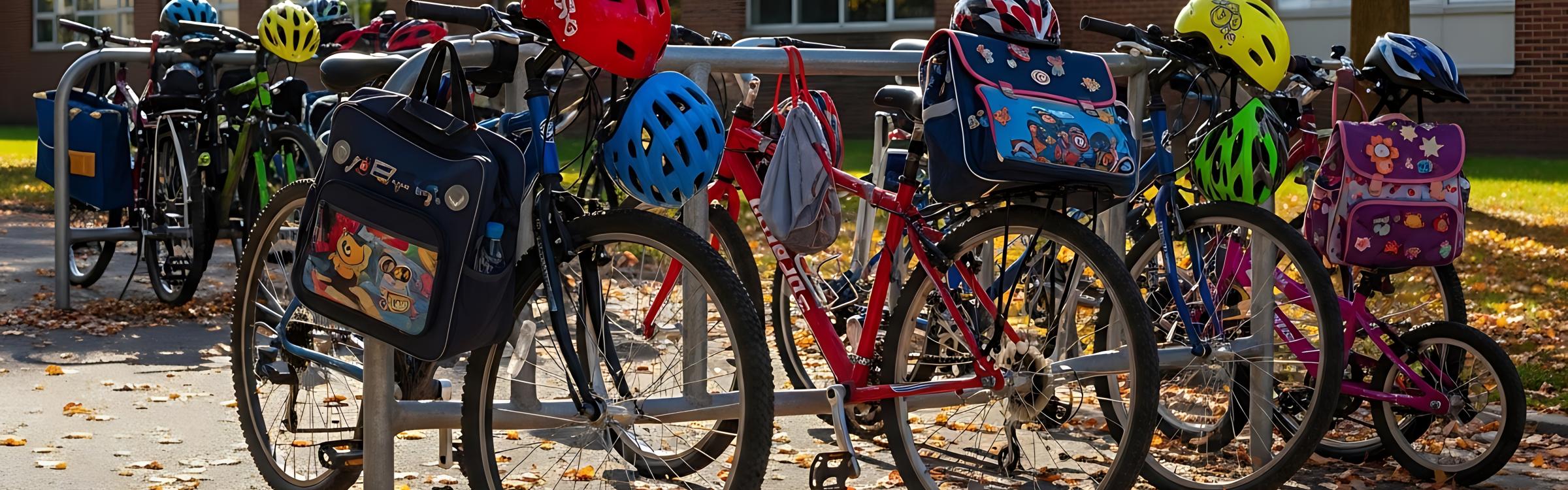 gestalde fietsen in een fietsenrek