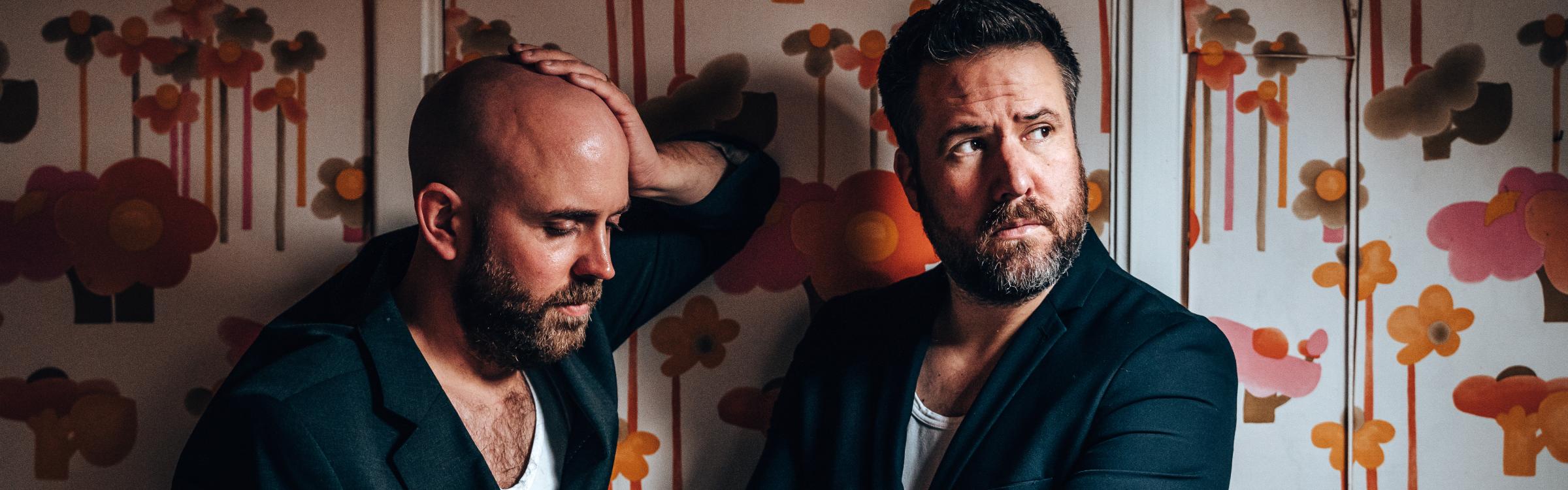 Acteurs Jeroen De Muynck en Raf Jansen 