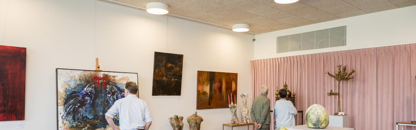 voorbeeld opstelling van een tentoonstellingsruimte